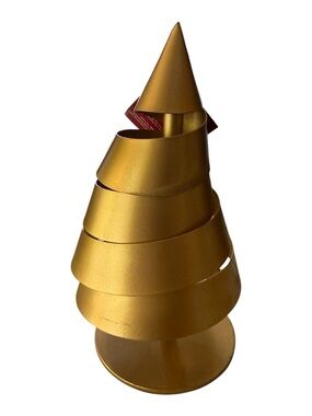 St Nicholas Square Gold Metal Christmas Tree Decor